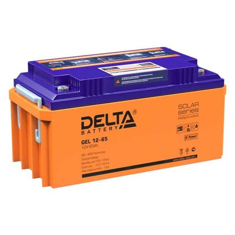 Аккумуляторная батарея Solar серии GEL 12-65 12В/65Ач | DELTA
