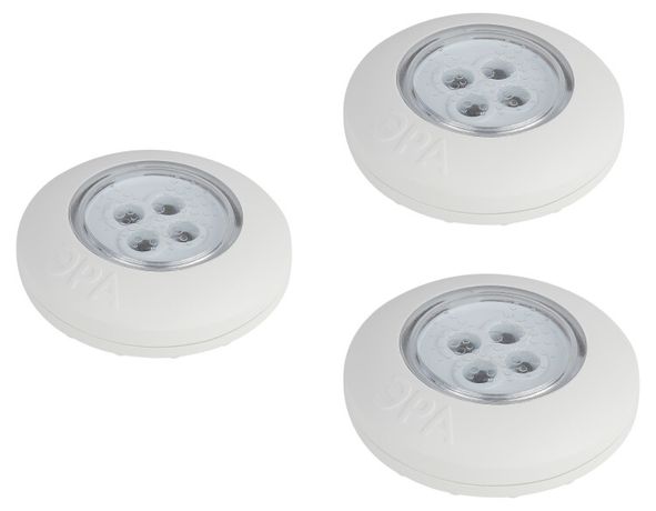 Светодиодный фонарь подсветка SB-803 пушлайт 4хLED на батарейках 3хААА белый 3 шт - Б0052860 ЭРА