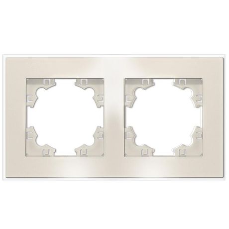 Афина рамка стеклянная двухместная универсальная, слоновая кость (ivory) (еврослот) - 2273 Союз