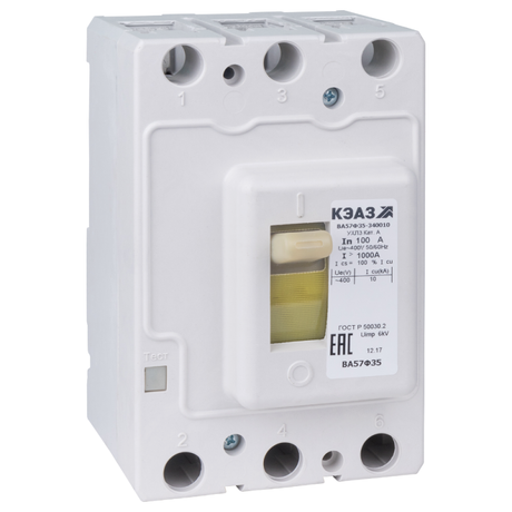 Выключатель автоматический ВА57-35-640010-160А-1600-440DC-ОМ4-РЕГ (техпредписание)| 283958 | КЭАЗ