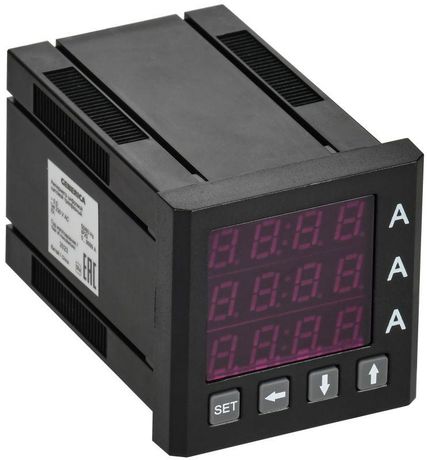 Амперметр цифровой щитовой трехфазный 48х48мм LED | IDA31-5-3-0-LED-G GENERICA IEK