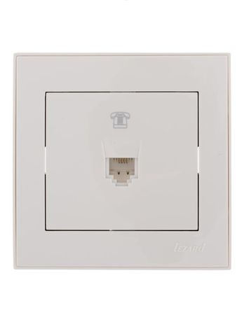 Розетка телефонная СП Rain RJ11 бел. LEZARD 703-0202-137