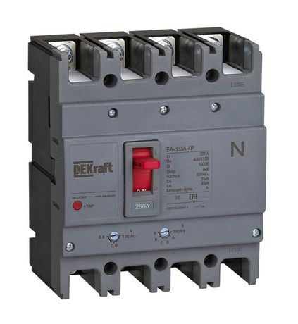 Выключатель автоматический 4п 250А 35кА ВА-333А DEKraft 28127DEK APC