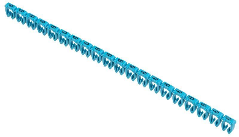 Маркер открытого типа KE 4-6мм2 символ '6' (500шт/упак) IEK - UMK-KE3-6