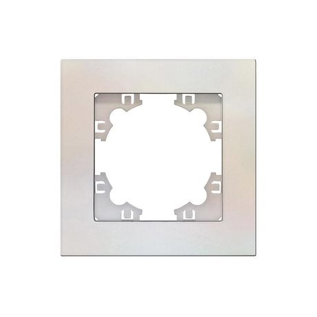 Рамка одноместная горизонтальная серия Афина жемчуг (еврослот) - A0053-OBr Союз