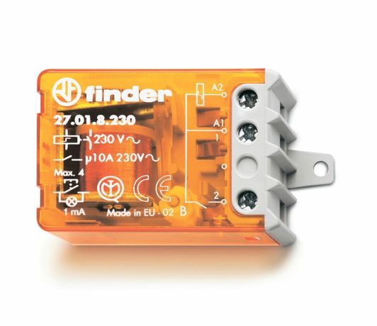 Шаговое электромеханическое реле; 1NO 10А, 2 состояния; контакты AgNi; питание 110В АC; монтаж в коробке; фланец | 270181100000 Finder 27.01.8.110.0000