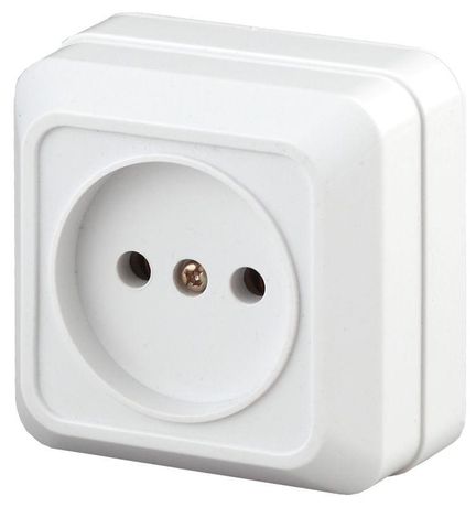 Розетка однофазная наружная (открытой установки) без шторок белый 16А 250В IP20 2-201-01 Intro Quadro - Б0053774 ЭРА