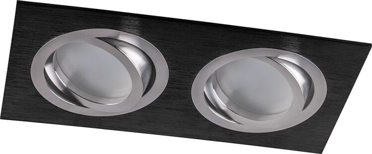 Светильник точечный встраиваемый под лампу DL2802 MR16 50W G5.3 "прямоугольник", черный | 32641 FERON