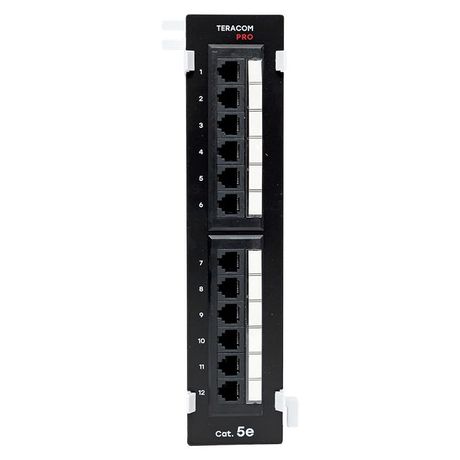 Патч-панель настенная TERACOM PRO Cat.5E неэкранированная UTP 12 портов RJ-45 Dual IDC | TRP-WPP-5EUTP-12 EKF