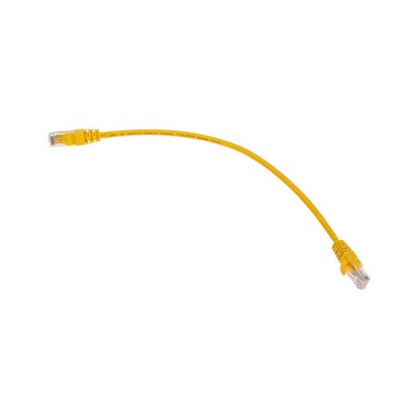 Патч-корд U/UTP, CAT 5e, RJ45-RJ45, 26AWG, LSZH, желтый, 0,3м REXANT | 02-0105-03 MEET