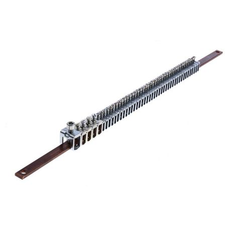 Плоская медная шина XL3 400 - 12 x 4 с зажимами длина 455 мм | 037302 Legrand