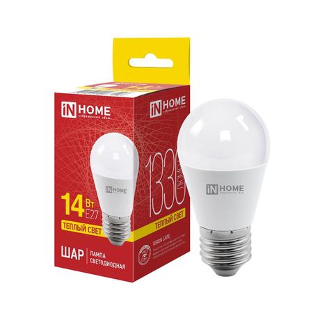 Лампа светодиодная LED-ШАР-VC P45 14Вт E27 IN HOME арт. 4690612063126