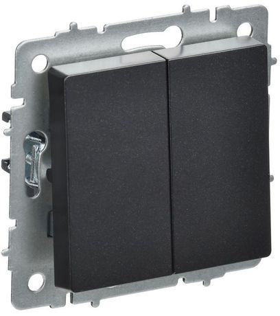 Выключатель перекрестный 2-кл. СП BRITE ВС10-2-3-БрЧ 10А механизм черн. IEK BR-V23-0-10-K02