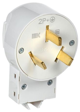 Вилка разборная для плиты с з/к 32А белая Впл10-К | EVP10-032-K01 IEK