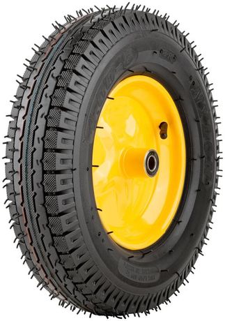 Колесо запасное 8 слойная шина 390х90х220мм для тачек 77609; 77612; 77627 (4.80дюйм/4.00дюйм-8дюйм) (посадка ширина 90мм диаметр 16мм ) FIT 77571 РОС