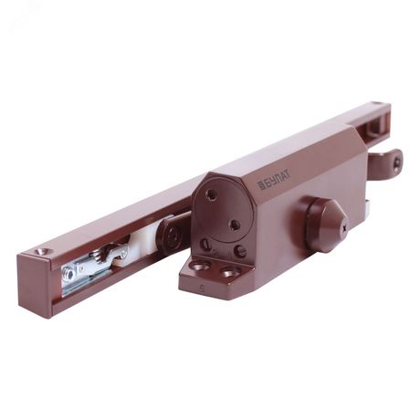 Доводчик дверной БУЛАТ ARCTIC ДД 502/4 AH-С (40-90кг) коричневый со скольз.тягой, морозостойкий - 15374 ПТК