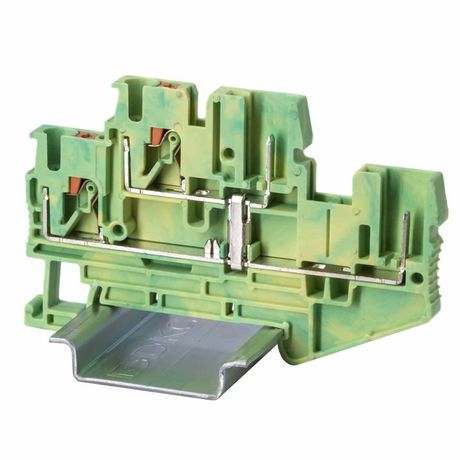 Клемма заземления двухуровневая под вставной штекер, зажим push-in, 4 точки подключения, 2.5 кв.мм | VPRTT-2.5-2P-PE DKC ДКС