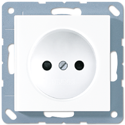 Штепсельная розетка 16A 250V~ без заземления; белый| A511NWW |Jung