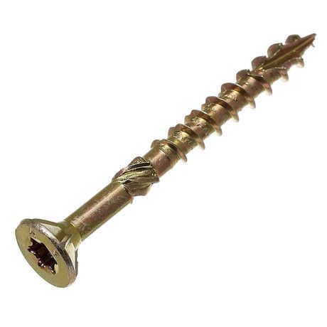 Саморез конструкционный самозенкующий 4.5х45 потай желт. цинк TORX (уп.200шт) коробка СТРОЙМЕТИЗ 20230925001