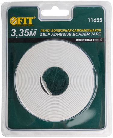 Лента бордюрная клейкая водостойкая 11ммх11ммх3.35м FIT 11655 РОС