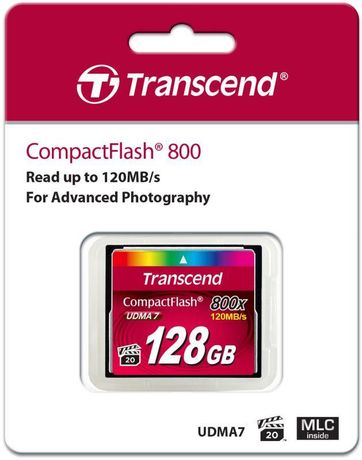 Карта памяти TS128GCF800 128GB Compact Flash 800x Transcend 1000513713