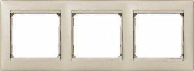 Рамка 3-м Valena горизонт. жемчуж. (блист.) IEK 694352 Legrand (группа IEK)