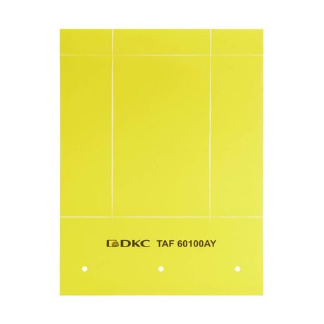 Табличка гибкая для маркировки оболочек 100x60мм. Клейкое основание. Винил. Желтая (1 шт. на пластине, упак. по 10 листов) - TAF60100AY ДКС