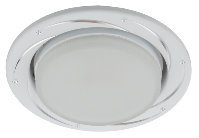 Светильник встраиваемый точечный под лампу GX53 KL 77 AL/WH /1 Gx53,220V, 13W, серебро/белый (50/1000) | Б0048963 ЭРА