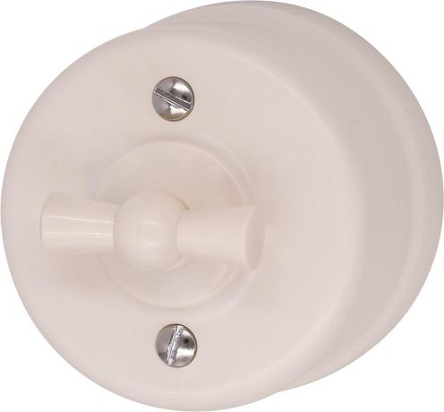 Выключатель Лизетта 1-кл. проходной, пластик, цвет Песочное золото - B1-201-24 BIRONI