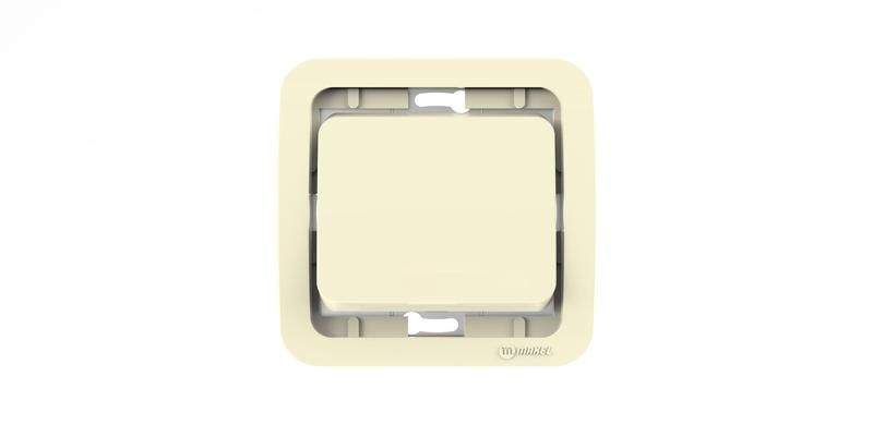 Выключатель 1-кл. СП Mimoza 10А IP20 без вставки крем. Makel 32001