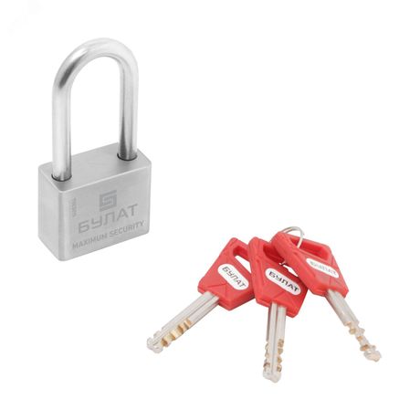 Замок навесной БУЛАТ ВС 3-С40-01 НС нержавеющая сталь 3кл. d=7мм - 13988 ПТК