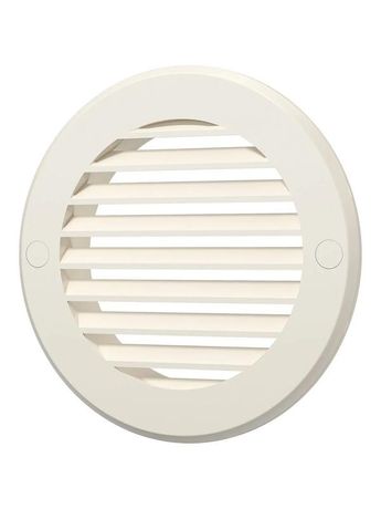 Решетка вентиляционная наружная круглая d136 с фланцем d100 ASA ERA 10РКН Ivory ЭРА