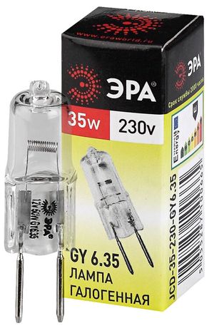 Лампа галогенная GY6.35-JCD-35W-230V ЭРА (галоген, капсула, 35Вт, нейтр, GY6.35) - C0027373