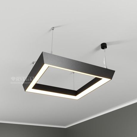Светильник светодиодный RVE-PLS5070-BOX-TILT-IN-792-P 78Вт 4000К 792х792мм подвесной свечение внутрь черн. RVElektro RVE00000926