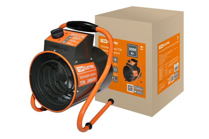 Тепловая пушка ТПК в круглом корпусе 3 кВт | SQ2520-0002 TDM