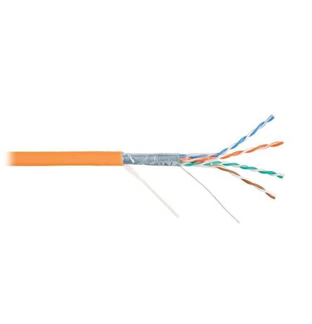 Кабель NIKOLAN F/UTP 4 пары кат.5e (класс D) тест по ISO/IEC 100МГц ож BC (чистая медь) 24AWG (0.50мм) внутр. LSZH нг(А)-HFLTx оран. (уп.305м) NIKOMAX NKL 4200C-OR 4200C-VL ЭКО38902