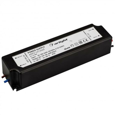 Блок питания ARPV-LV12060 (12V, 5.0A, 60W) (ARL, IP67 Пластик, 2 года) - 011000 Arlight