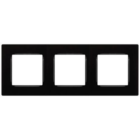 Рамка для розеток и выключателей Серия 12 12-5203-06 на 3 поста, Классик, чёрный | Б0067694 ЭРА