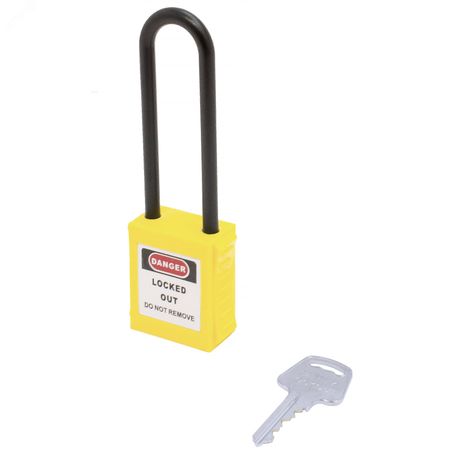 Замок безопасности навесной нейлоновая дужка BD-G32 Yellow - 10260 ПТК