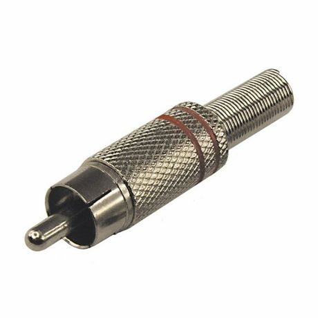 Разъем штекер RCA металл пайка ZN черный/красный PROCONNECT | 14-0405-4 MEET