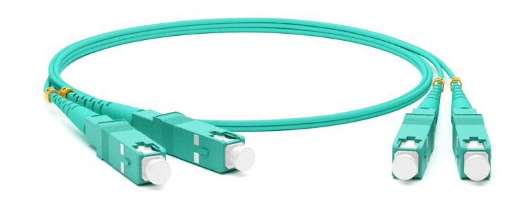 Патч-корд FC-D2-503-SC/PR-SC/PR-H-5M-LSZH-AQ волоконно-оптический (шнур) MM50/125(OM3) SC-SC 2.0мм duplex 10G/40G LSZH 5м Hyperline 239461