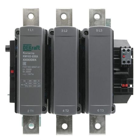 Контактор 630А 380В_АС АС3_ АС4 1НО+1НЗ КМ-102 | 21974DEK DEKraft APC