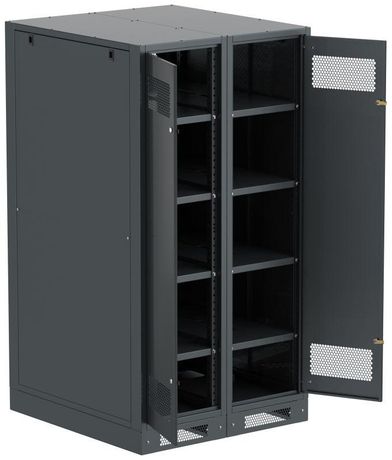 Шкаф LINEA B (пустой) 1700х900х950мм двустворчатая металлическая дверь черный - LB05-17H99-2M IEK