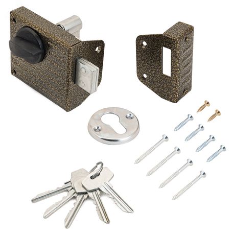 Замок накладной СТАНДАРТ Россия ЗН1-2.1С бронза - 7435 ПТК