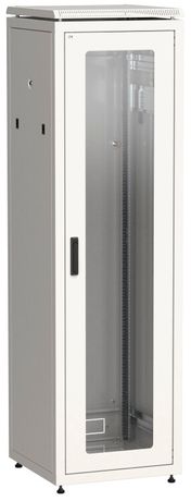 Шкаф сетевой 19дюйм ITK LINEA N 38U 600х600 мм стеклянная передняя дверь, задняя металлическая серый - LN35-38U66-GM IEK