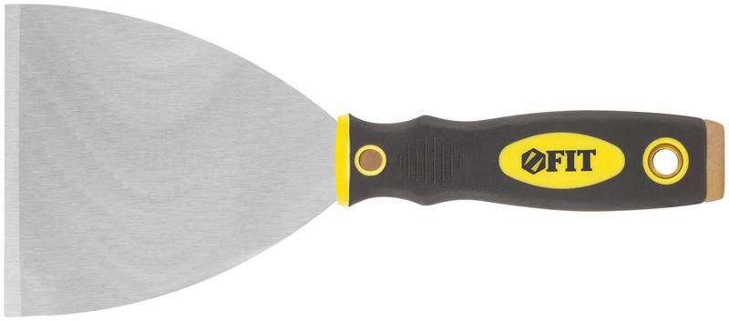 Шпатель для удаления ржавчины профи толщ. лезвия 1мм двухкомп. ручка сметал. бойком 4дюйм (100мм) FIT 06674 РОС