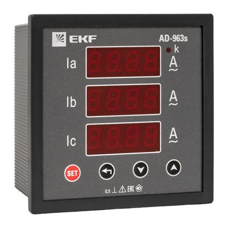 Амперметр цифровой PROxima 96x96 3ф 0.5 кл. EKF арт. AD-963s