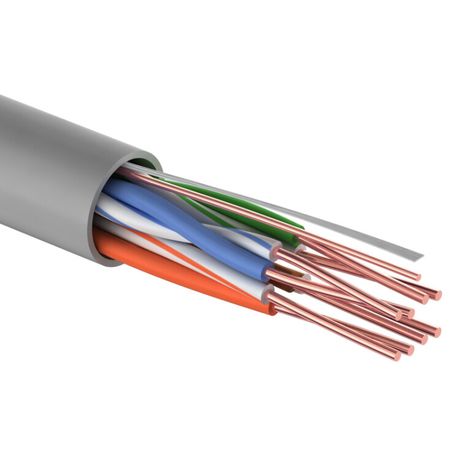 Кабель витая пара U/UTP кат.5E 4х2х24AWG нг(А)-HF сер. LIGHT (уп.305м) Rexant 01-0059 MEET