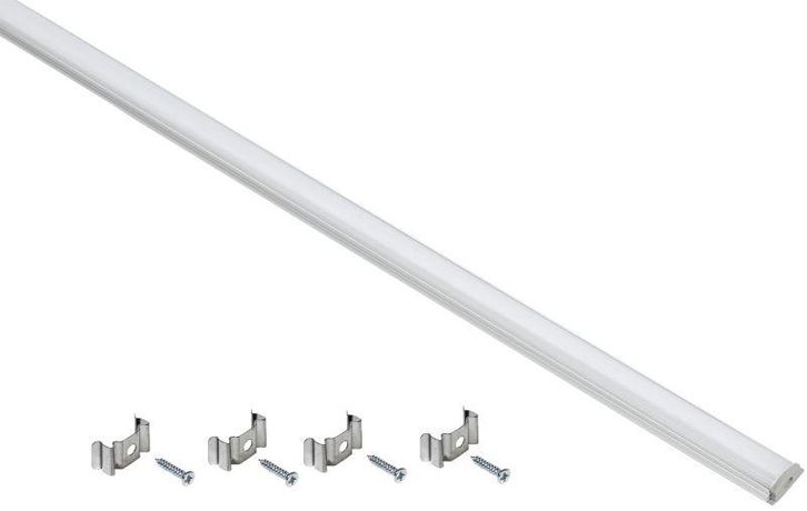 Профиль алюминиевый для светодиодной ленты 1606 гибкий накладной прямоугольный 2м с комплектом аксессуаров (опал) IEK - LSADD1606-SET1-2-G1-1-12