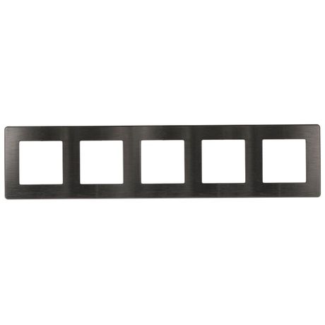 Рамка для розеток и выключателей серия 12 12-5105-12 на 5 постов, сатин, графит | Б0052545 ЭРА